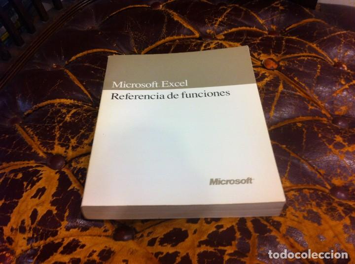 Libros de segunda mano: MICROSOFT EXCEL. REFERENCIA DE FUNCIONES. HOJA DE C&Aacute;LCULO CON GR&Aacute;FICOS Y BASE DE DATOS. 1991 - Foto 1