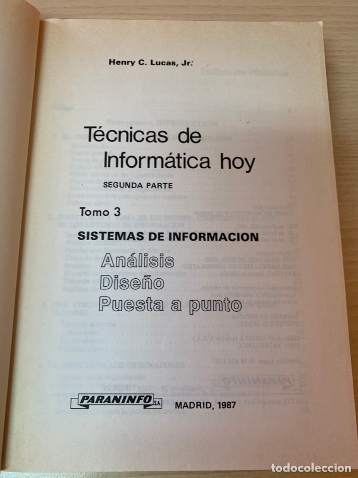 Libros de segunda mano: T&eacute;cnicas de inform&aacute;tica hoy. Segunda parte. Tomo 3. - Foto 3