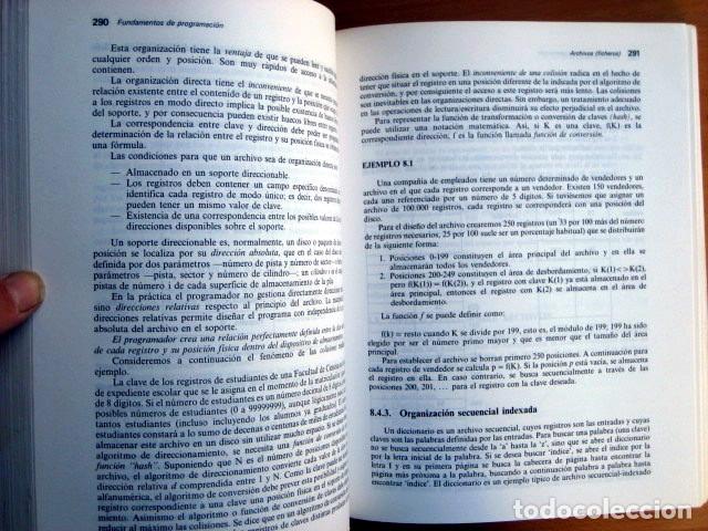 Libros de segunda mano: Fundamentos De Programaci&oacute;n, de Luis Joyanes Aguilar - Foto 3