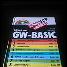 Libros de segunda mano: GW-BASIC. BASICA UND PC-SCHNELLÜBERSICHT