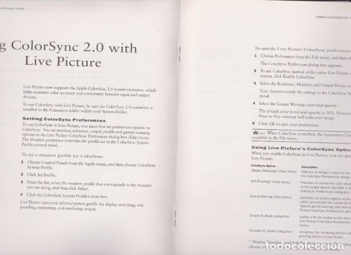 Libros de segunda mano: LIVE PICTURE 2.0 TUTORIAL MACINTOSH - Foto 4