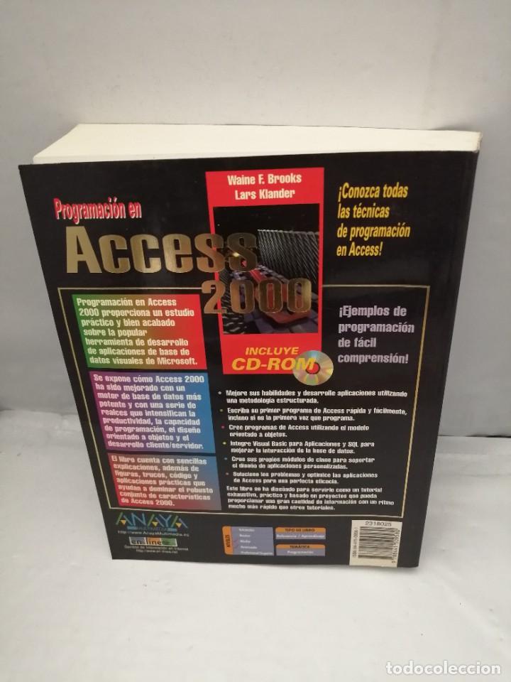 Libros de segunda mano: PROGRAMACI&Oacute;N EN ACCESS 2000 (INCLUYE CD-ROM) - Foto 2