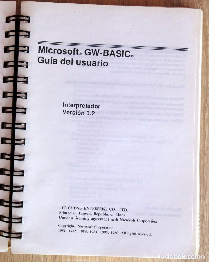 Libros de segunda mano: Disquetes y libros MS-DOS, GW-BASIC (Bondwell e Inves) - Foto 6 - 327584218