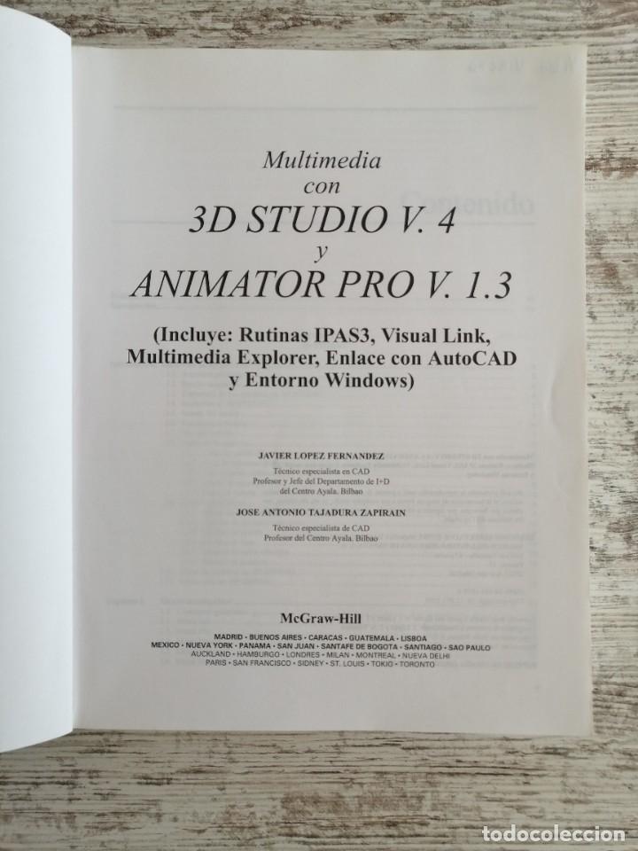 Libros de segunda mano: Multimedia con 3D Studio V.4 y Animator pro V.1.3 - Foto 4