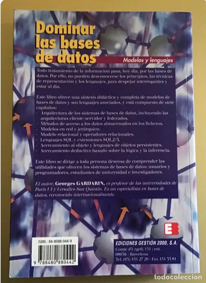 Libros de segunda mano: DOMINAR LAS BASES DE DATOS. Modelos y lenguajes. A&ntilde;o 1993 - Foto 2