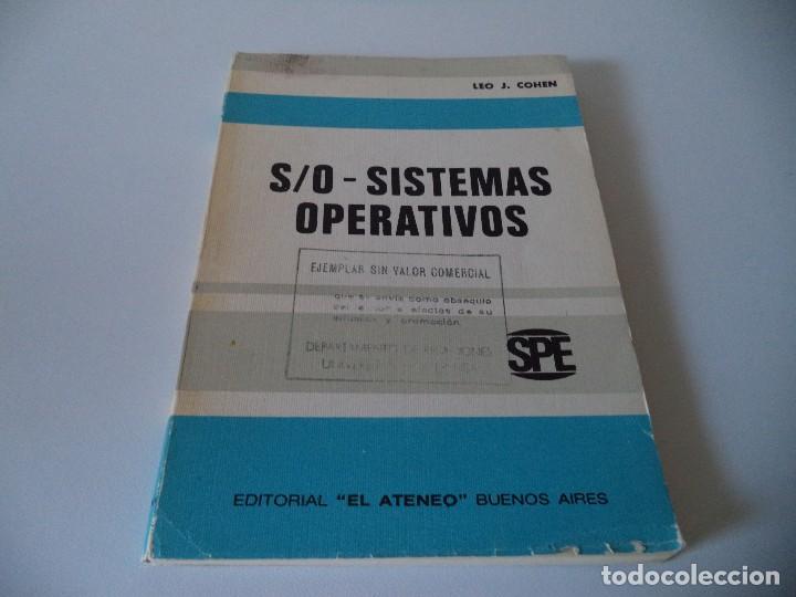 Libros de segunda mano: S/O -SISTEMAS OPERATIVOS.Leo J. Cohen - Foto 1
