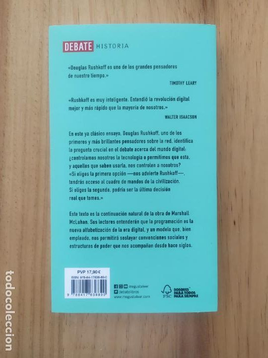 Libros de segunda mano: PROGRAMA O SERAS PROGRAMADO - RUSHKOFF, DOUGLAS. Diez mandamientos para la era digital - Foto 2