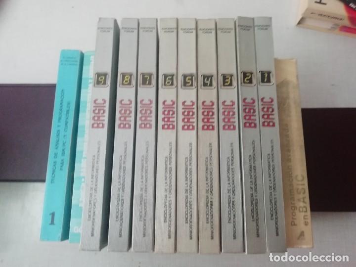Libros de segunda mano: Lote 12 vols.: lenguaje BASIC y enciclopedia BASIC-Forum (9 tomos), a&ntilde;os 1980 y ss. - Foto 2