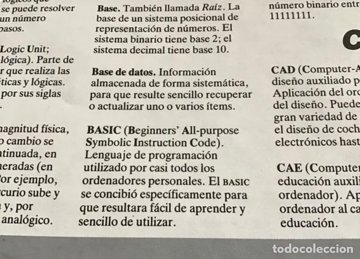 Libros de segunda mano: VOCABULARIO B&Aacute;SICO DE INFORM&Aacute;TICA. A&ntilde;os 80 - Foto 9