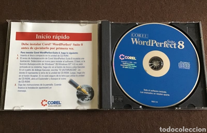 Libros de segunda mano: SUITE COREL WORDPERFECT 8 &reg;-&copy; COREL CORPORATION - Foto 2