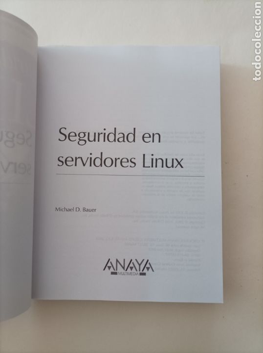 Libros de segunda mano: Seguridad en servidores Linux. T&eacute;cnicas avanzadas para blindar su servidor Linux / Michael D. Bauer - Foto 2