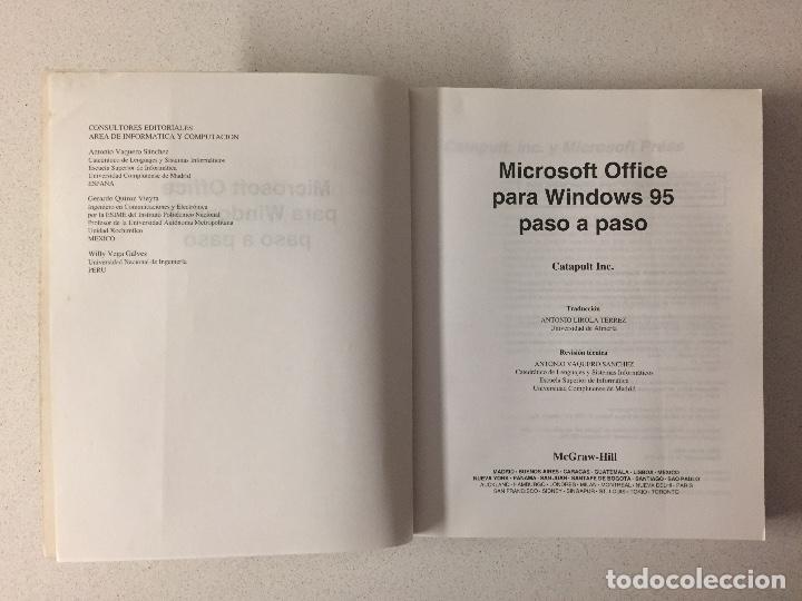 Libros de segunda mano: Gu&iacute;a de formaci&oacute;n de OFFICE para Windows 95 - Foto 4
