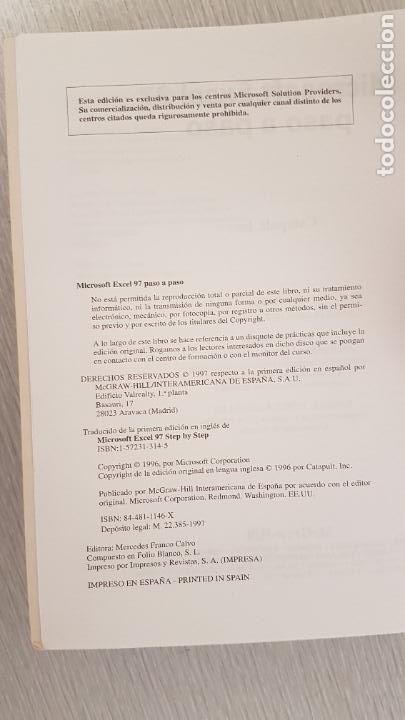 Libros de segunda mano: GUIA DE FORMACION DE MICROSOFT EXCELL 97 - Foto 2