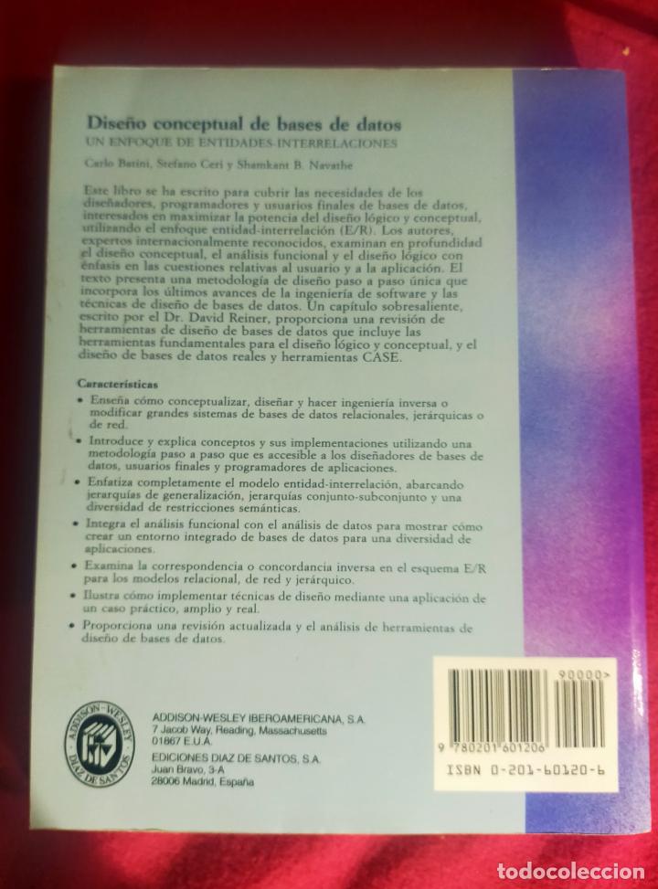 Libros de segunda mano: DISE&Ntilde;O CONCEPTUAL DE BASES DE DATOS - Foto 2