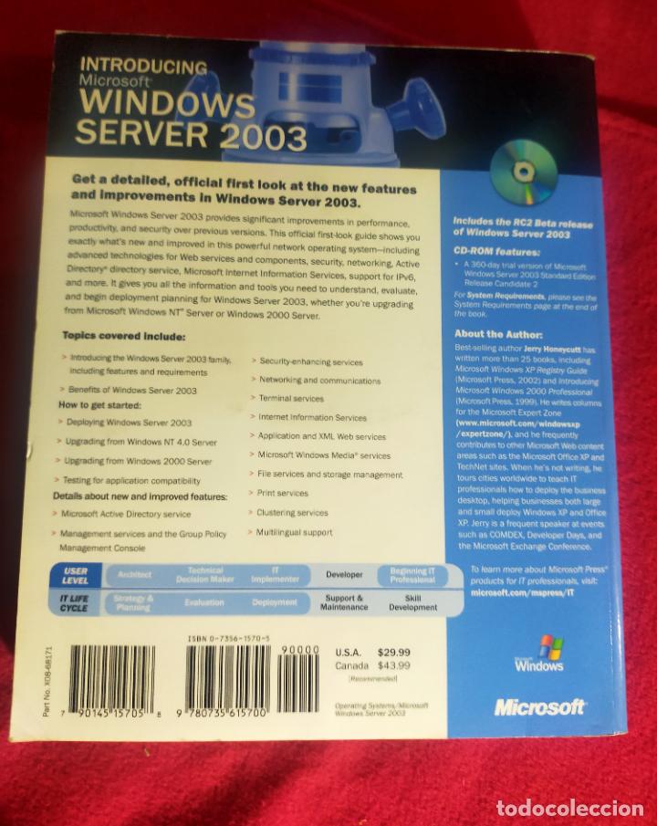 Libros de segunda mano: INTRODUCING MICROSOFT WINDOWS SERVER 2003 - INGLES - CON CD - Foto 5