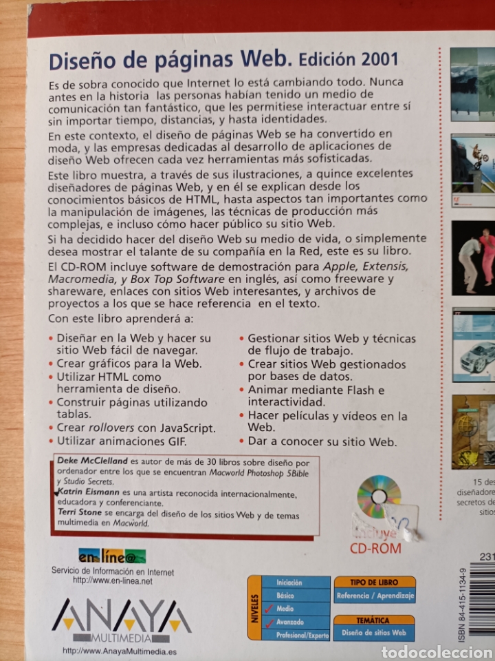 Libros de segunda mano: Dise&ntilde;o de p&aacute;ginas Web. Edici&oacute;n 2001. Anaya - Foto 2