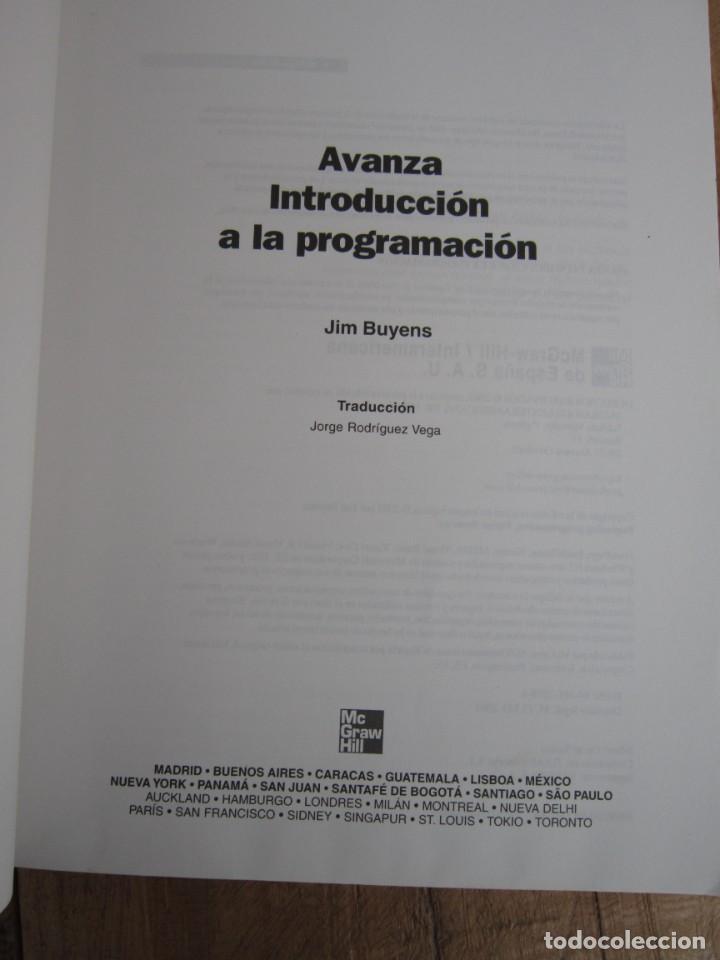 Libros de segunda mano: AVANZA. INTRODUCCI&Oacute;N A LA PROGRAMACI&Oacute;N. JIM BUYENS. MICROSOFT. McGRAW-Hill 2003 - Foto 3