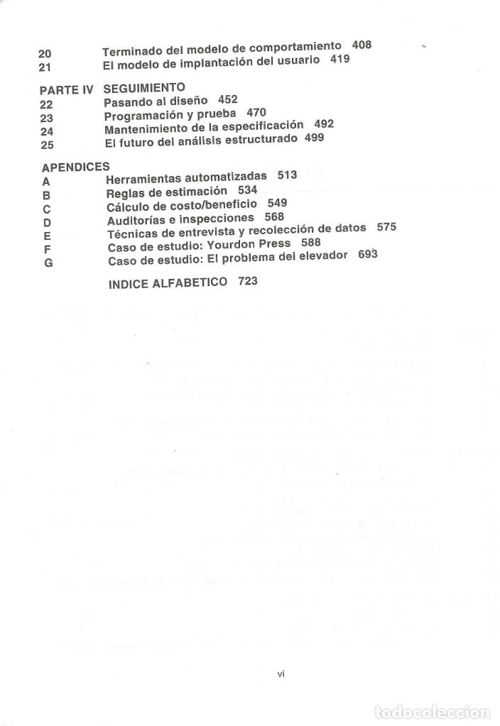 Libros de segunda mano: An&aacute;lisis estructurado moderno. Edward Yourdon. Pearson-Prentice Hall. - Foto 3