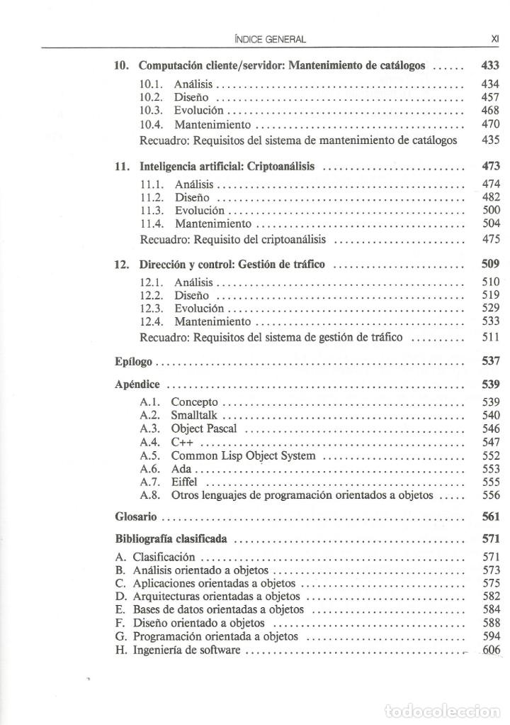 Libros de segunda mano: An&aacute;lisis y dise&ntilde;o orientado a objetos con aplicaciones. Grady Booch. Pearson. - Foto 4