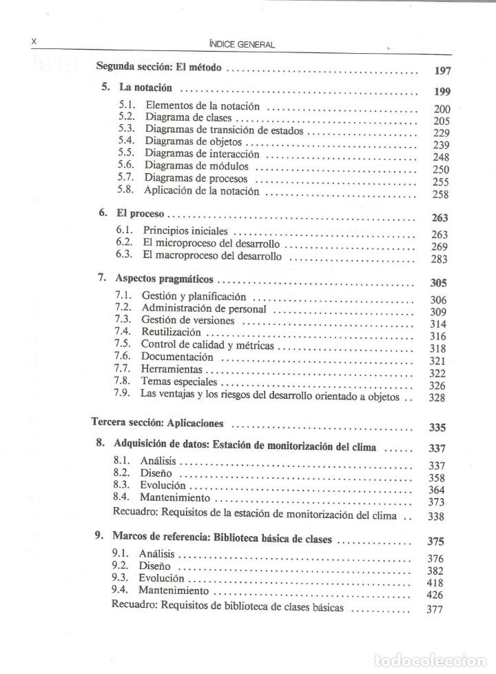 Libros de segunda mano: An&aacute;lisis y dise&ntilde;o orientado a objetos con aplicaciones. Grady Booch. Pearson. - Foto 5