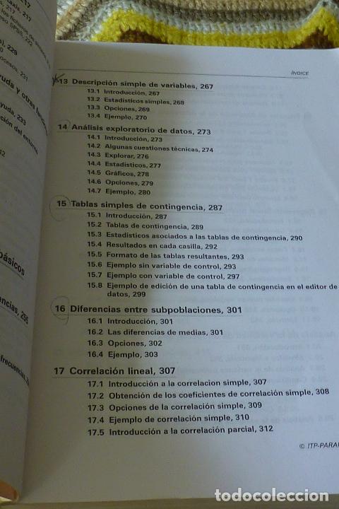 Libros de segunda mano: SPSS para WINDOWS - version 8 en espa&ntilde;ol - editorial Paraninfo 1998 - 820 gramos - Foto 7