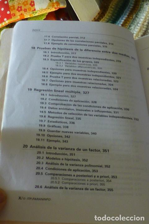 Libros de segunda mano: SPSS para WINDOWS - version 8 en espa&ntilde;ol - editorial Paraninfo 1998 - 820 gramos - Foto 8