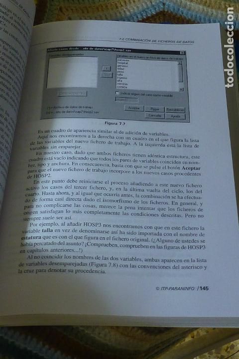 Libros de segunda mano: SPSS para WINDOWS - version 8 en espa&ntilde;ol - editorial Paraninfo 1998 - 820 gramos - Foto 13
