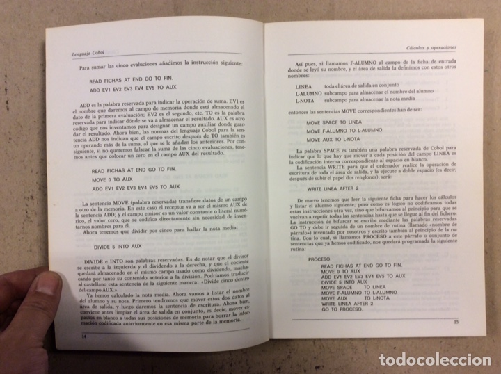 Libros de segunda mano: LENGUAJE COBOL. IGNACIO DEL CAMPO MART&Iacute;N. EDITORIAL CEDED 1985 - Foto 4