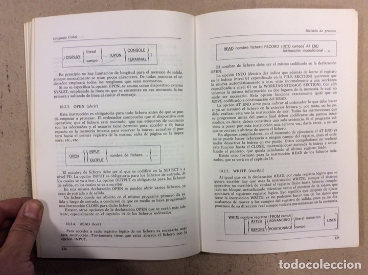 Libros de segunda mano: LENGUAJE COBOL. IGNACIO DEL CAMPO MART&Iacute;N. EDITORIAL CEDED 1985 - Foto 7