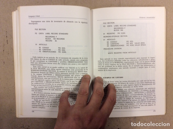 Libros de segunda mano: LENGUAJE COBOL. IGNACIO DEL CAMPO MART&Iacute;N. EDITORIAL CEDED 1985 - Foto 8
