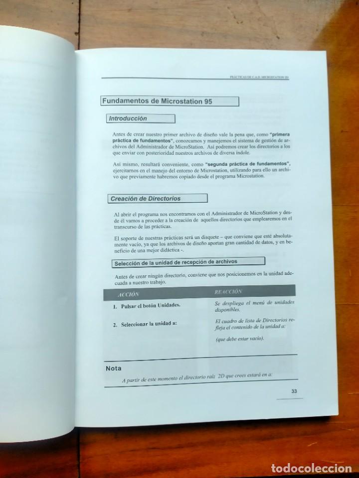 Libros de segunda mano: Pr&aacute;cticas de C.A.D. MicroStation 2D. Universidad de La Rioja. - Foto 3