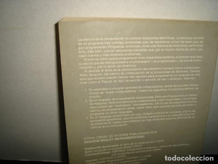 Libros de segunda mano: 22- PROGRAMACI&Oacute;N EN PASCAL - GROGONO - Foto 3