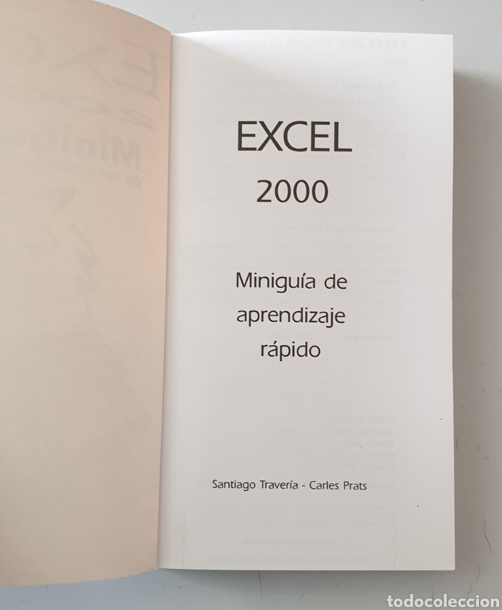 Libros de segunda mano: LIBRO DE INFORMATICA EXCEL 2000 MINI GUIA APRENDIZAJE RAPIDO (Inforbooks 2000) - Foto 4