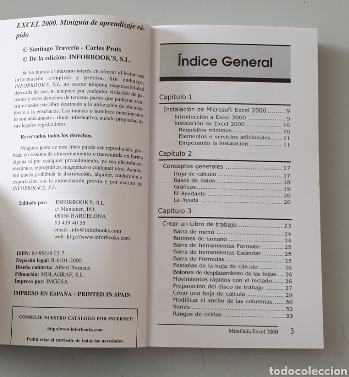 Libros de segunda mano: LIBRO DE INFORMATICA EXCEL 2000 MINI GUIA APRENDIZAJE RAPIDO (Inforbooks 2000) - Foto 5