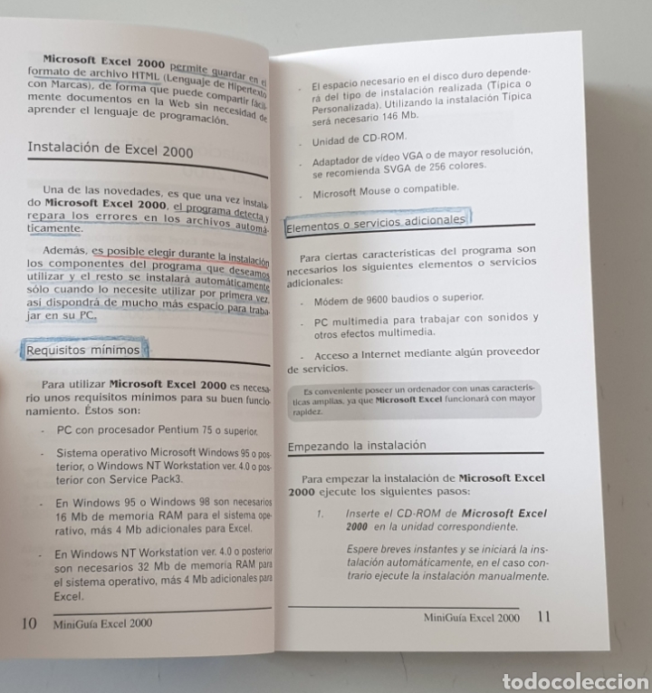 Libros de segunda mano: LIBRO DE INFORMATICA EXCEL 2000 MINI GUIA APRENDIZAJE RAPIDO (Inforbooks 2000) - Foto 9