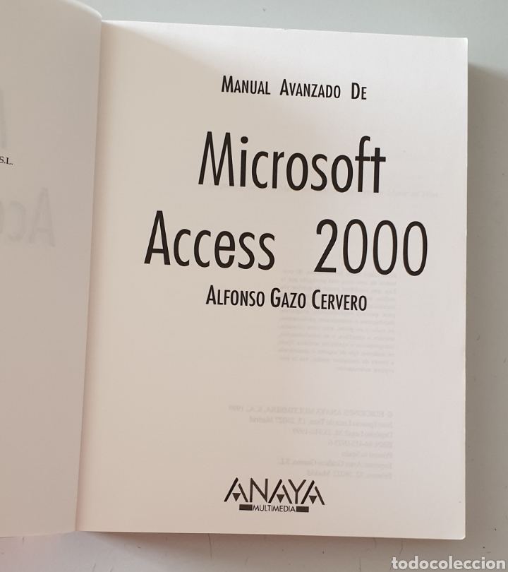 Libros de segunda mano: LIBRO MANUAL AVANZADO MICROSOFT ACCESS 2000 (Anaya Multimedia, 1999) - Foto 4