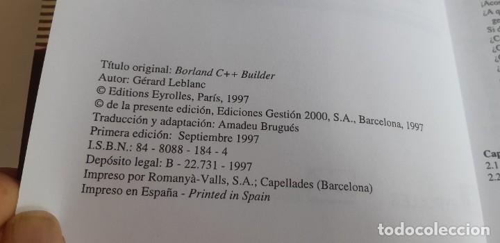 Libros de segunda mano: (Sevilla) C++ BUILDER. BORLAND. Gerard Leblanc - Foto 3