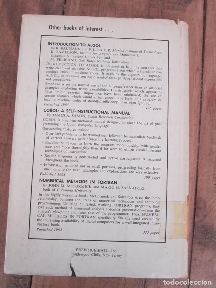 Libros de segunda mano: COMPUTERS AND THEIR USES. PRENTICE HALL SERIES IN AUTOMATIC COMPUTATION. WILLIAM H. DESMONDE 1964 - Foto 3