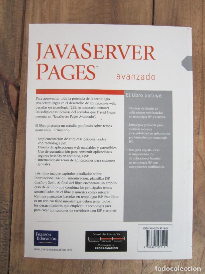 Libros de segunda mano: JAVASERVER PAGES AVANZADO. David M. Geary. Prentice Hall. Sun Microsystems 2002 JAVA - Foto 2