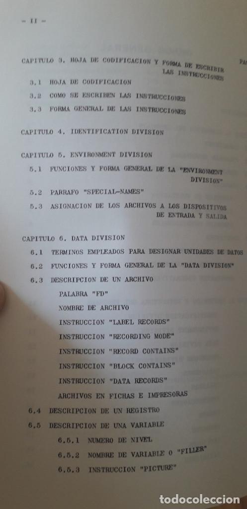 Libros de segunda mano: LENGUAJE DE PROGRAMACI&Oacute;N COBOL - J. ASTOR - Foto 3