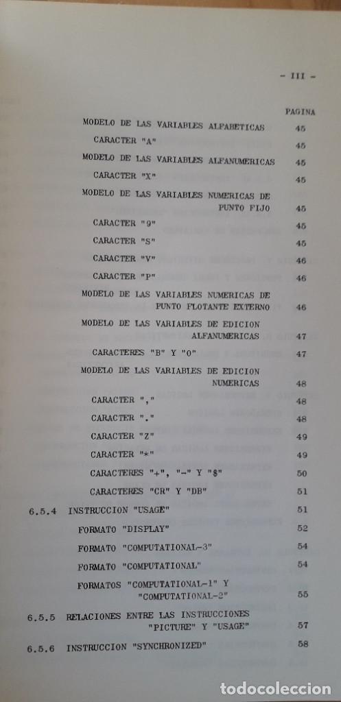 Libros de segunda mano: LENGUAJE DE PROGRAMACI&Oacute;N COBOL - J. ASTOR - Foto 4