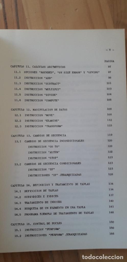 Libros de segunda mano: LENGUAJE DE PROGRAMACI&Oacute;N COBOL - J. ASTOR - Foto 6