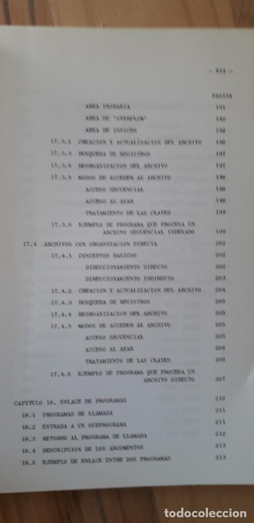 Libros de segunda mano: LENGUAJE DE PROGRAMACI&Oacute;N COBOL - J. ASTOR - Foto 8