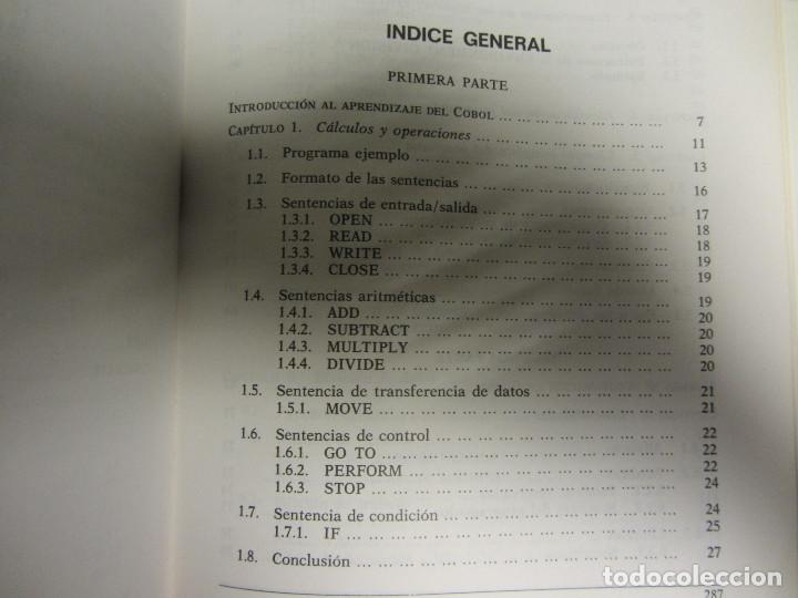Libros de segunda mano: LENGUAJE COBOL. IGNACIO DEL CAMPO MART&Iacute;N. EDITORIAL CEDED 1985 - Foto 13