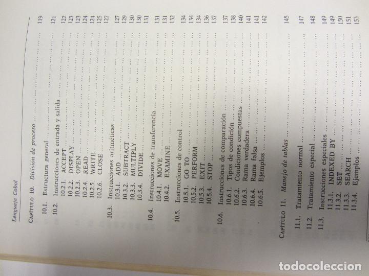 Libros de segunda mano: LENGUAJE COBOL. IGNACIO DEL CAMPO MART&Iacute;N. EDITORIAL CEDED 1985 - Foto 16