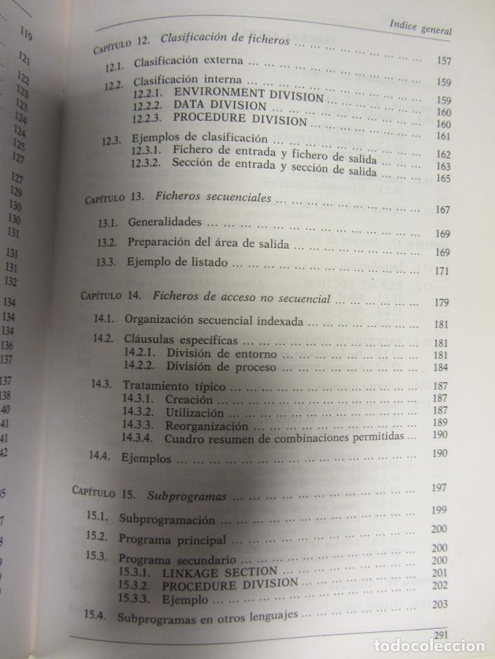 Libros de segunda mano: LENGUAJE COBOL. IGNACIO DEL CAMPO MART&Iacute;N. EDITORIAL CEDED 1985 - Foto 17