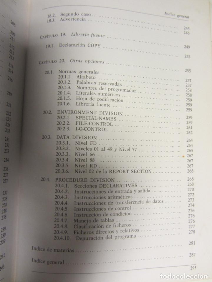 Libros de segunda mano: LENGUAJE COBOL. IGNACIO DEL CAMPO MART&Iacute;N. EDITORIAL CEDED 1985 - Foto 19