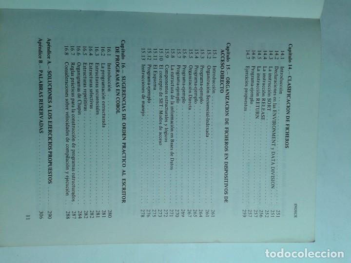Libros de segunda mano: PROGRAMACI&Oacute;N CON EL LENGUAJE COBOL 1987 CARLOS GAL&Aacute;N PASCUAL 7&ordf; ED. PARANINFO - Foto 7