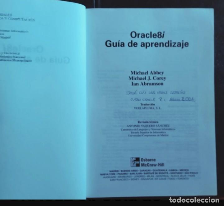 Libros de segunda mano: ORACLE 8i. Guia de aprendizaje. Buen estado. - Foto 2