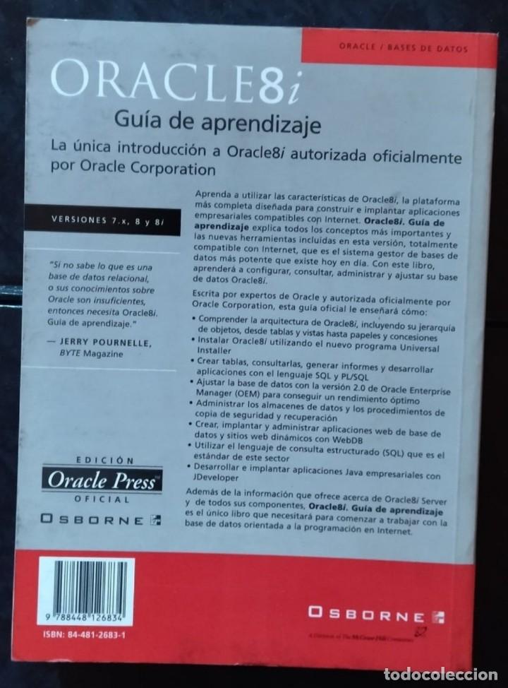 Libros de segunda mano: ORACLE 8i. Guia de aprendizaje. Buen estado. - Foto 4